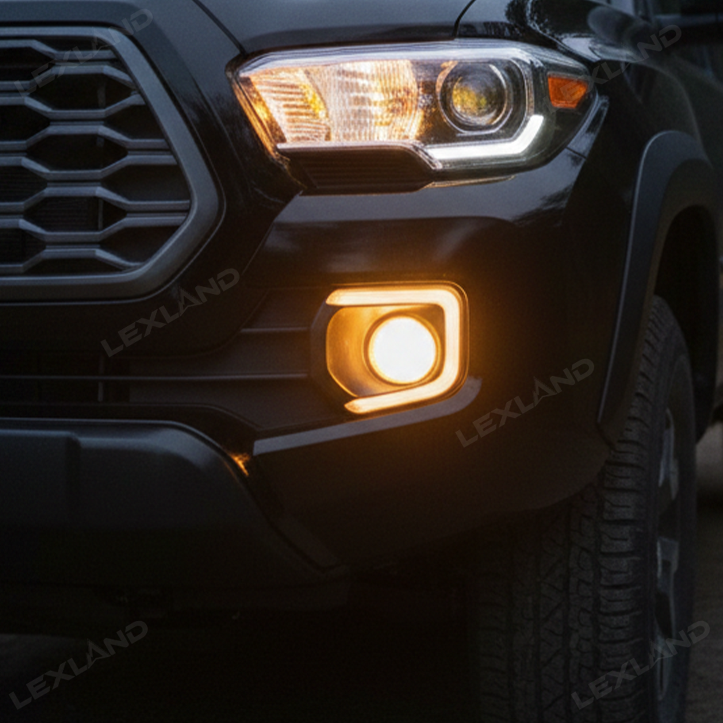 Tacoma Fog Lights LED Dual-Color Daytime Running Lights Sequential Turn Signal Lighting Upgrade