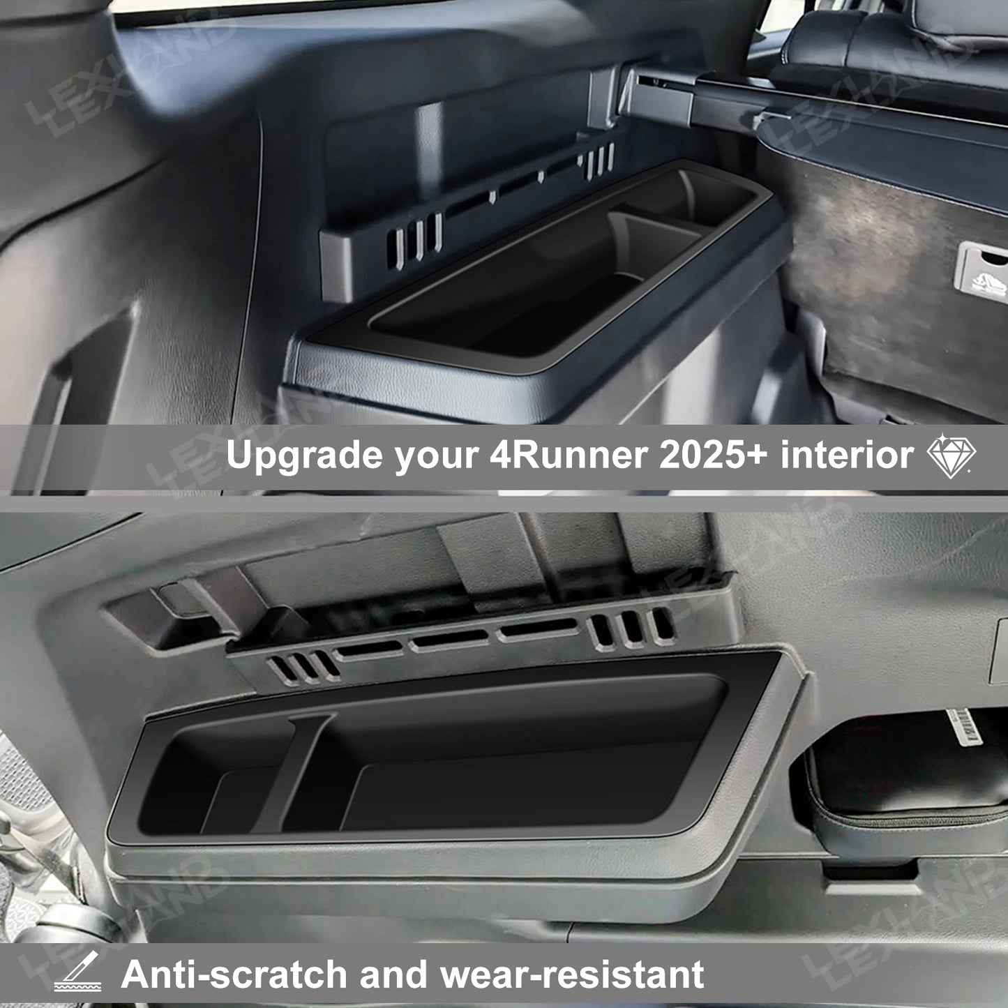 4Runner Rear Trunk Cup Pad Insert Silicone Drink Holder Pad Cup Mat 2PCS for Toyota