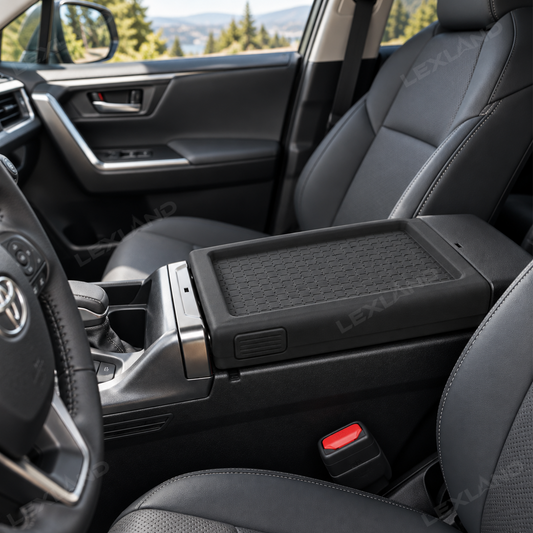 RAV4 Center Console Cover Reversible Silicone Armrest Box Cover Trim Interior Protection for Toyota