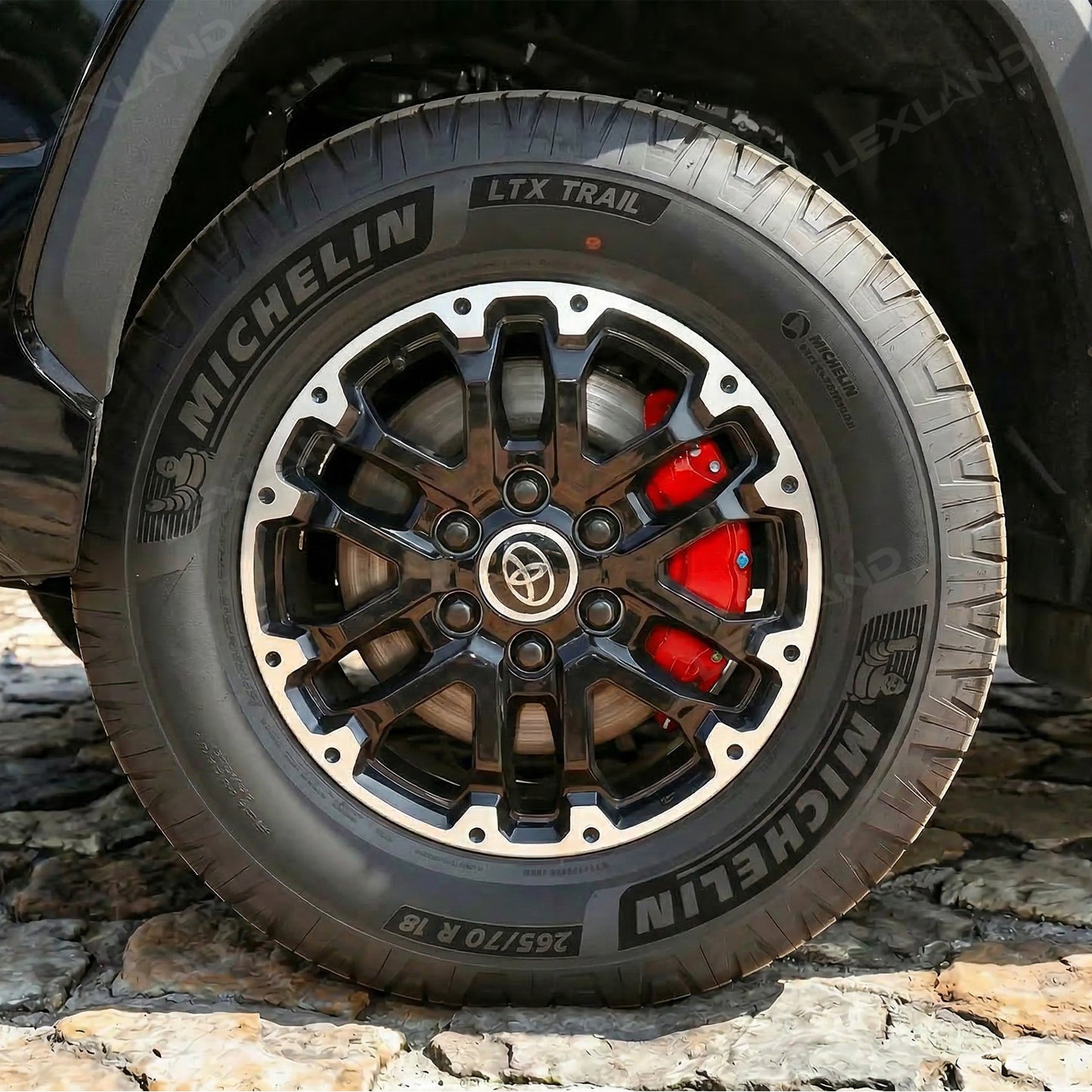 Tundra Brake Caliper Covers Front and Rear Bolt-On Caliper Protectors for Toyota