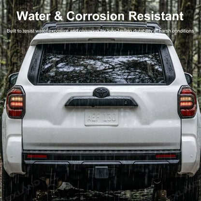 4Runner Tail Light Cover Trim ABS Carbon Fiber Style Rear Taillight Covers Decorative Overlay for Toyota