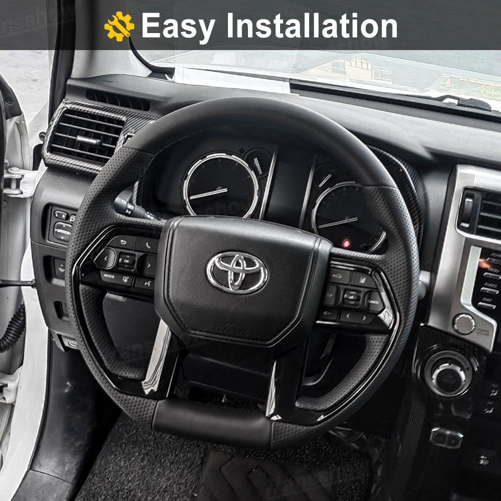 4Runner Steering Wheel Top & Bottom Nappa Leather with Perforated Grip Inspired by 2025 4Runner