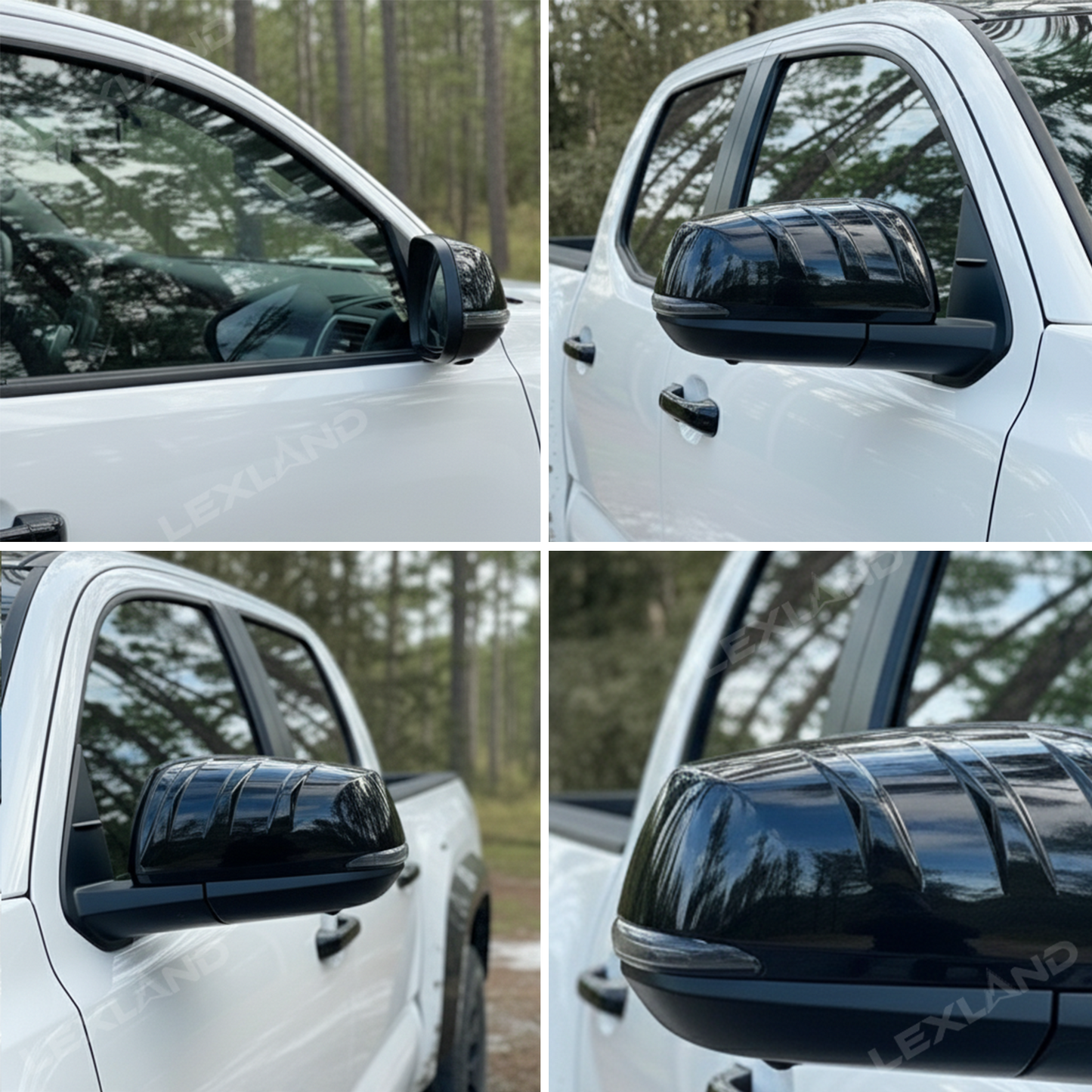 Tacoma Rear View Mirror Cover ABS Rearview Cap Decoration Protection Trim with Split-Line Style