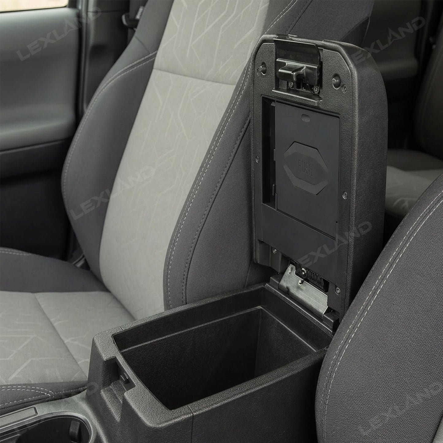 Tacoma Center Console Organizer No-Drill Hidden Storage Box Armrest Secret Compartment 2.0