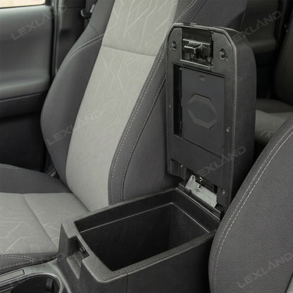 Tacoma Center Console Organizer No-Drill Hidden Storage Box Armrest Secret Compartment 2.0
