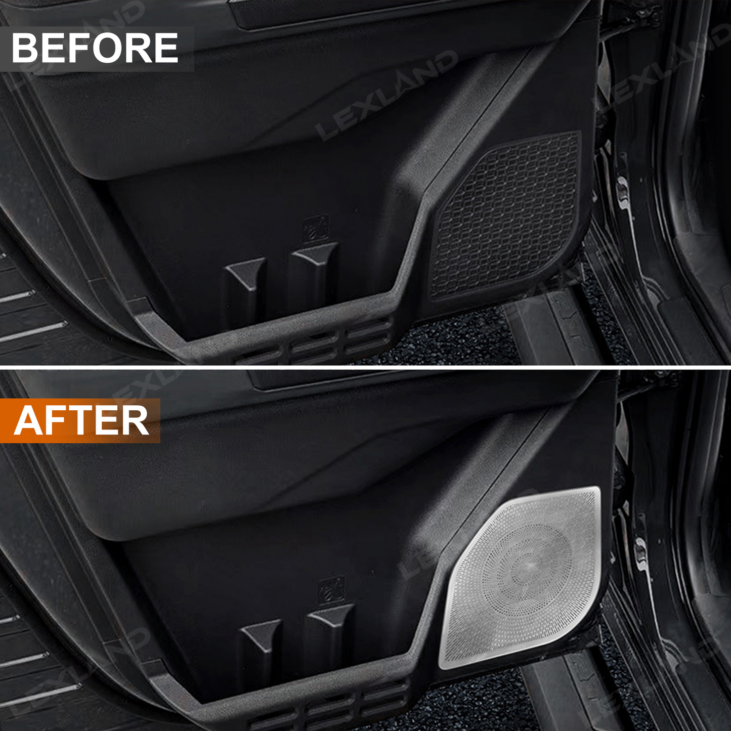 Tacoma Stainless Steel Door Speaker Horn Panel Cover Car Interior Trim 4PCS for Toyota