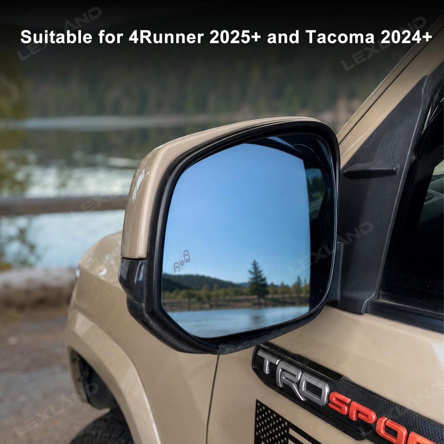 Tacoma/4Runner Wide View Side Mirrors with Blind Spot Detection Heated Rearview Mirror Glass Replacement Kit