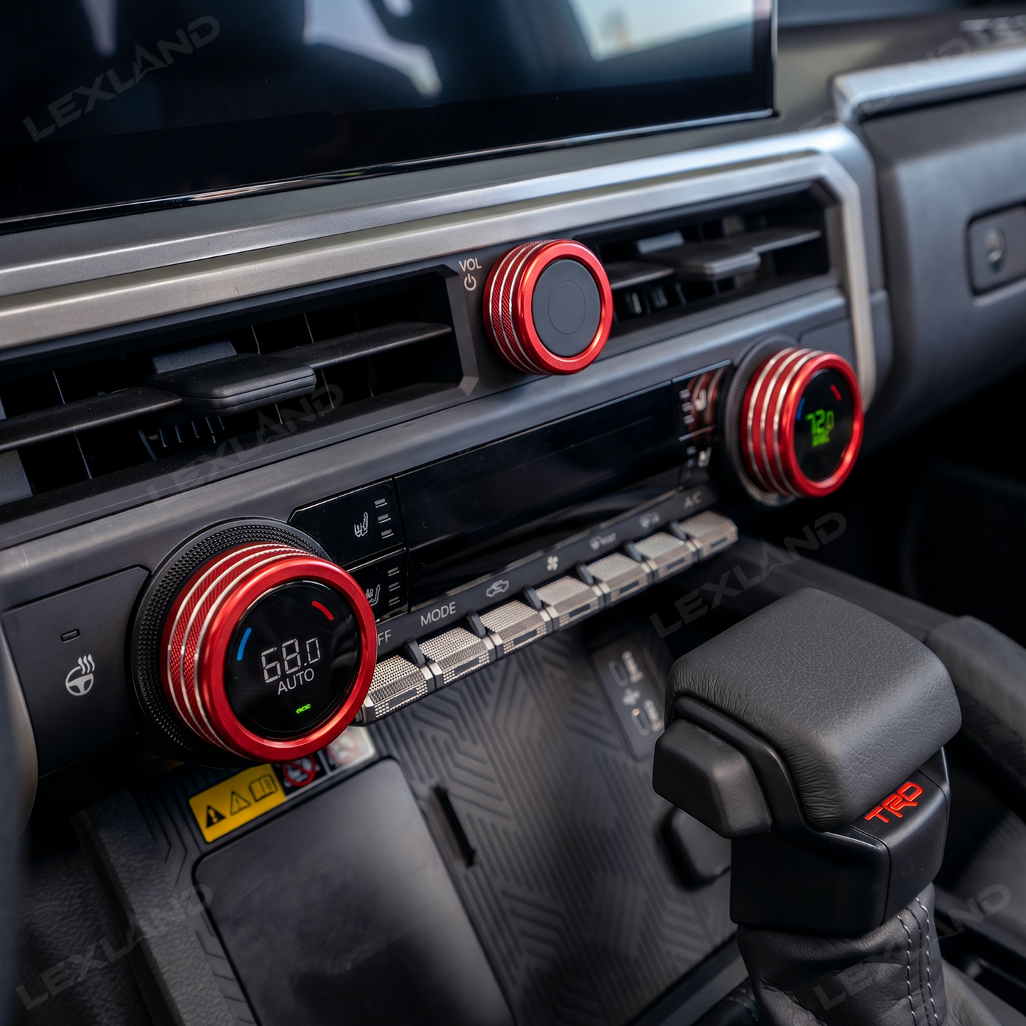 Tacoma/ 4Runner AC Knob Cover Aluminum Center Console Trim Kit for Toyota