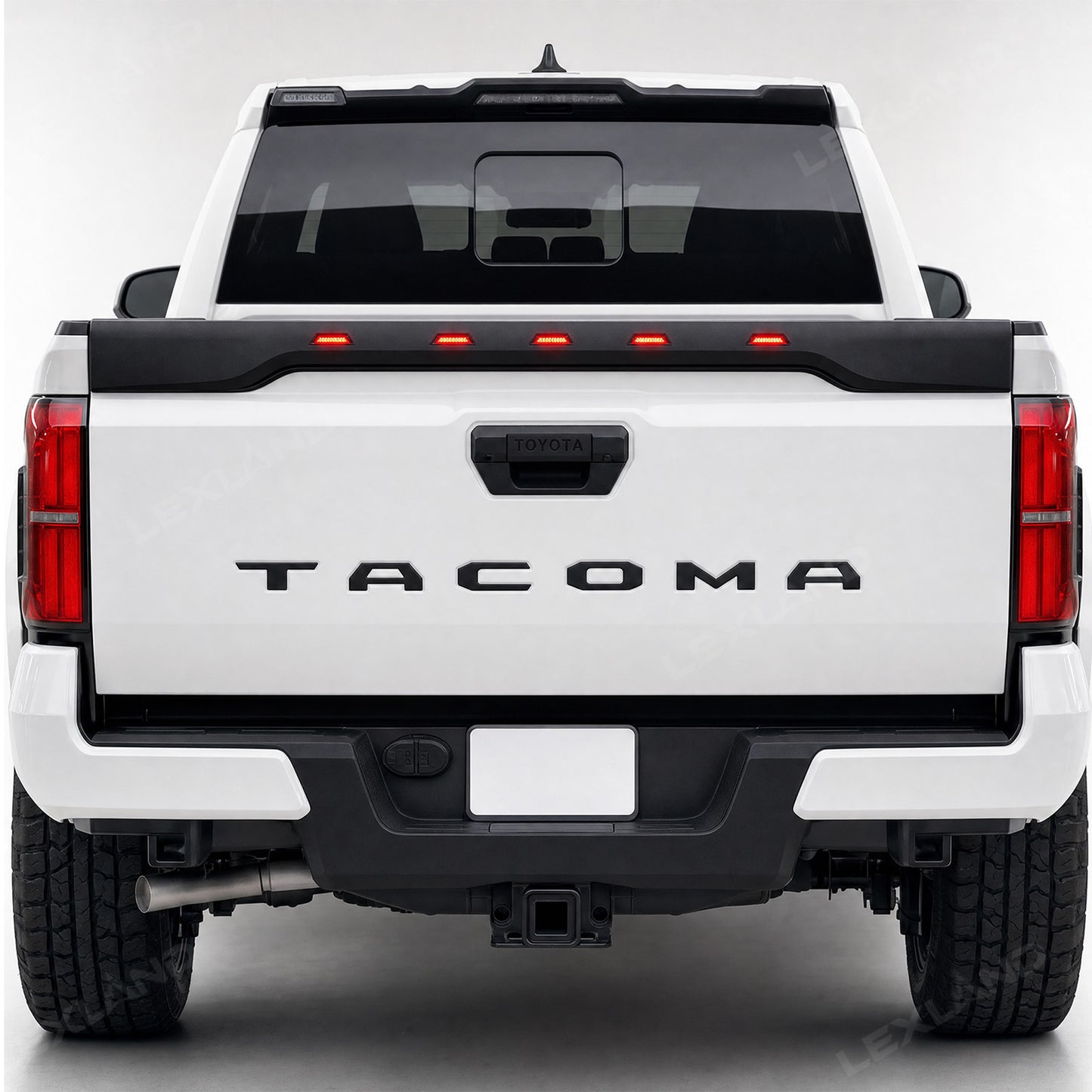 Tacoma Tailgate Protector with LED Lights Rear Tailgate Guard for Toyota