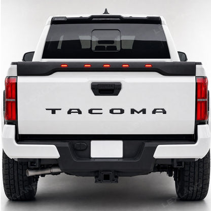 Tacoma Tailgate Protector with LED Lights Rear Tailgate Guard for Toyota