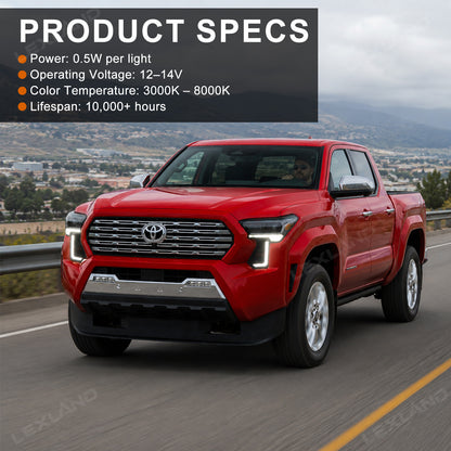 Tacoma Dual DRL Fang Lights Dynamic Daytime Running Lights with Sequential Turn Signals for Toyota