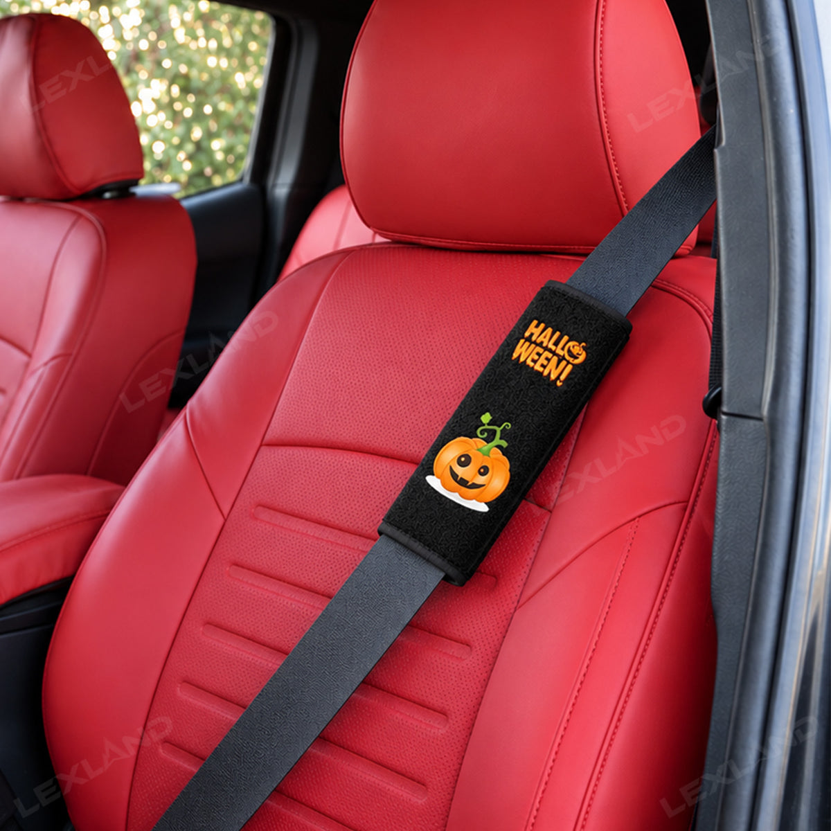 Tacoma/4Runner/Tundra Seat Belt Cover Halloween Pumpkins Seat Belt Strap Covers Shoulder Pads 2PCS