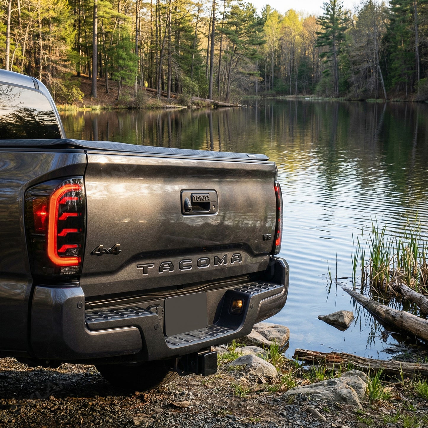 Tacoma LED Tail Lights Smoked Dynamic Form Lighting Sequential Rear Lamps Assembly for Toyota