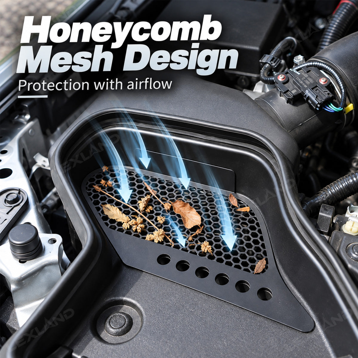 Tacoma Front Engine Bay Intake Vent Screen Carbon Steel Air Intake Bug Screen Mesh Guard for Toyota