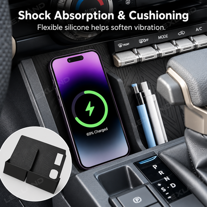 Tacoma/4Runner Center Console Wireless Charging Mat Silicone Wireless Charging Pad 2.0 for Toyota