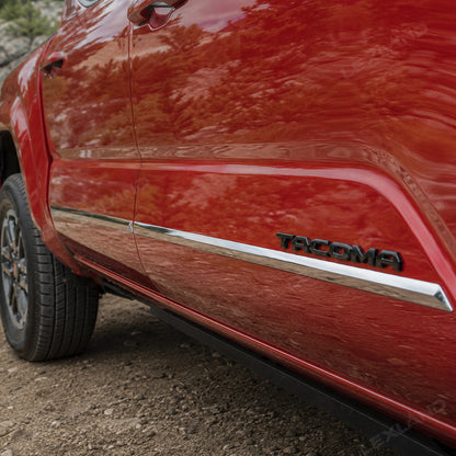 Tacoma Door Body Side Molding Trim Protector Stainless Steel Exterior Side Door Accent Trim 4PCS