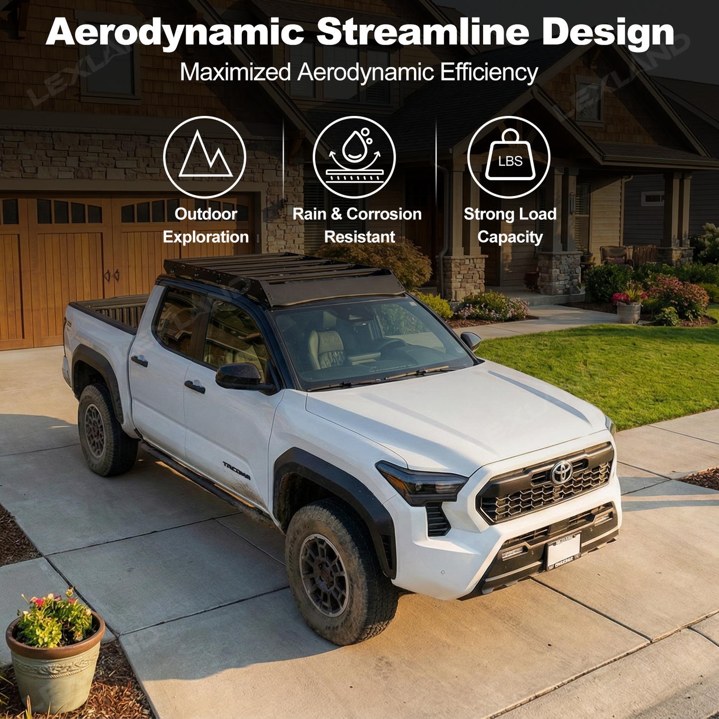 Tacoma Roof Rack Split Crossbar Carbon Steel Roof Cargo Platform Cross Bar