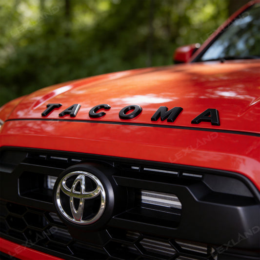 Tacoma Hood Letter Inserts Black Emblem Overlays For Toyota