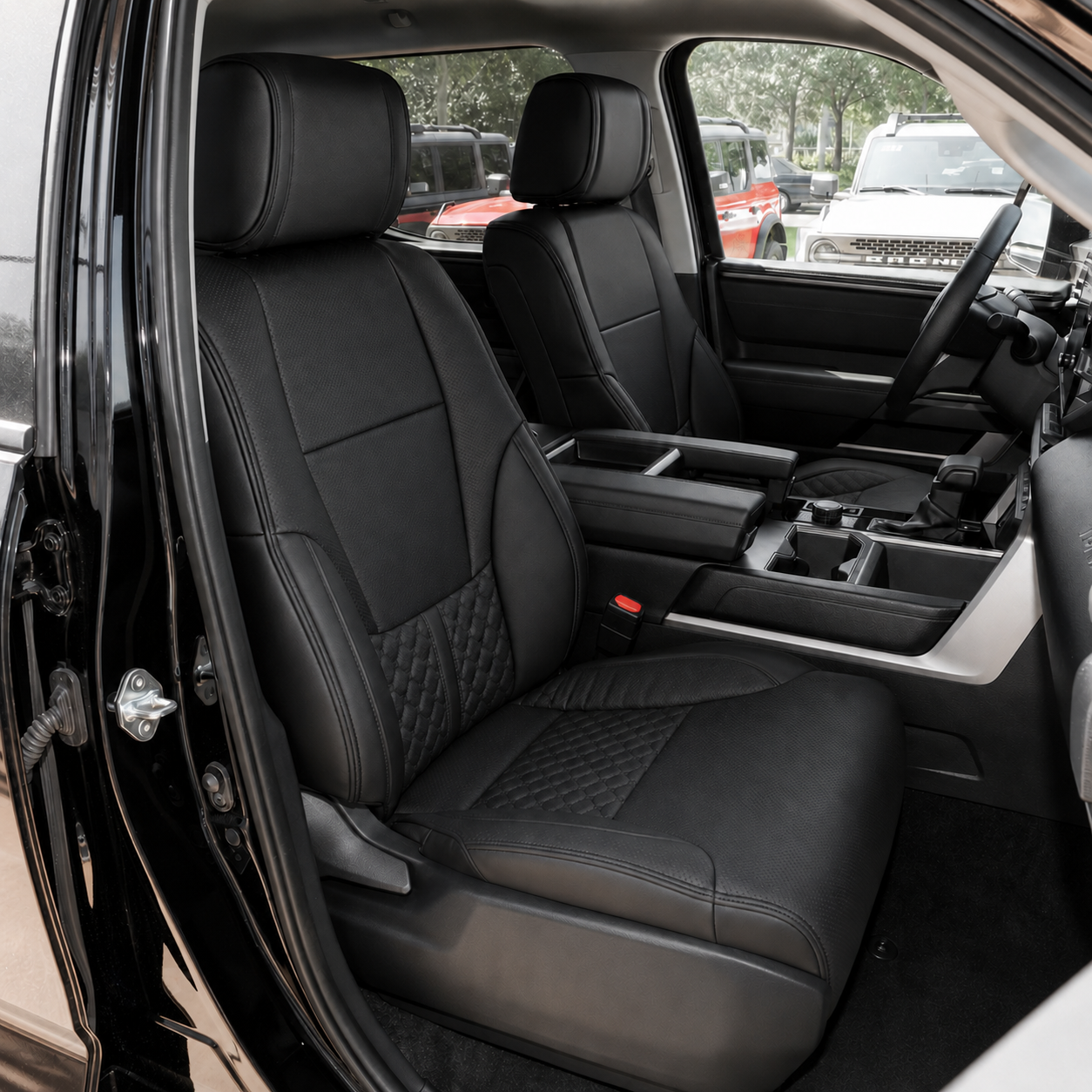 Tundra Seat Covers Capstone Style Interior Leather Covers Upgrade Seat Protector for Toyota