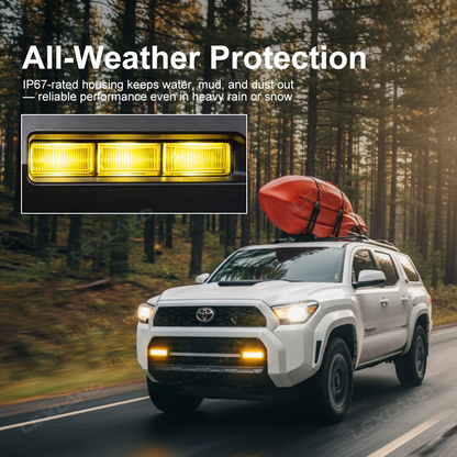 4Runner LED Fog Lights Amber Offroad Lighting Kit for Toyota