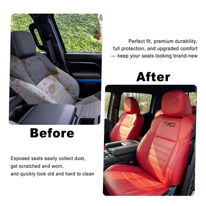 Tundra Seat Covers Embossed Seat Protectors with TRD Letter Style for Toyota