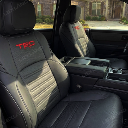 Tundra Seat Covers Embossed Seat Protectors with TRD Letter Style for Toyota