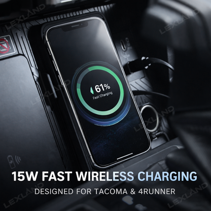 4Runner/Tacoma Magnetic Wireless Charger 15W Phone Charging Pad Upgrade Kit for Toyota