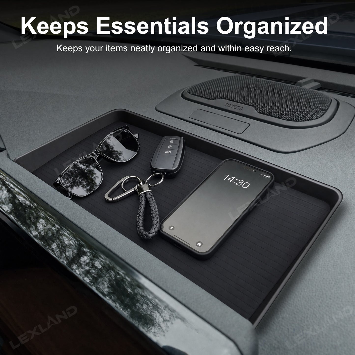 Tacoma/4Runner Dashboard Organizer Tray Behind Screen Interior Dash Center Console Storage Box 2.0