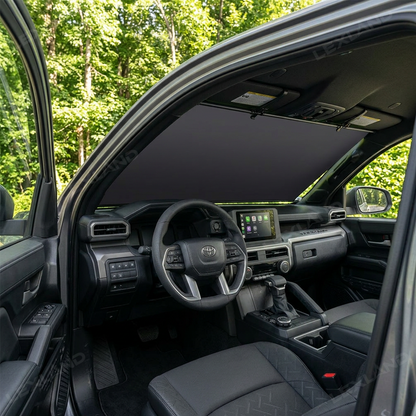 Tacoma/4Runner/Tundra Retractable Windshield Sun Shade Heat Blocking & UV Protection Sunshade Sun Visor