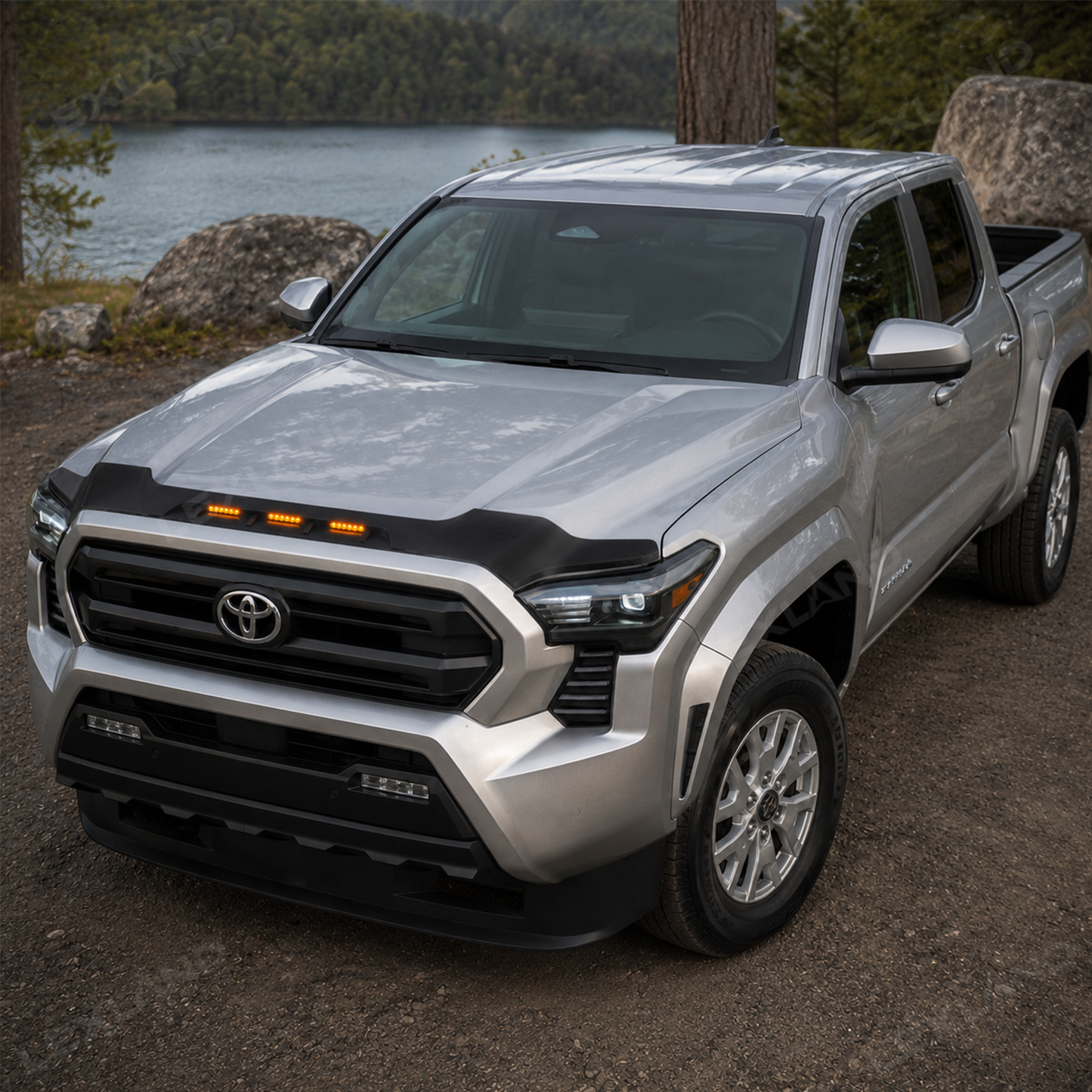 Tacoma/4Runner Hood Protector with LED Light Hood Deflector Bug Deflector 2.0 for Toyota