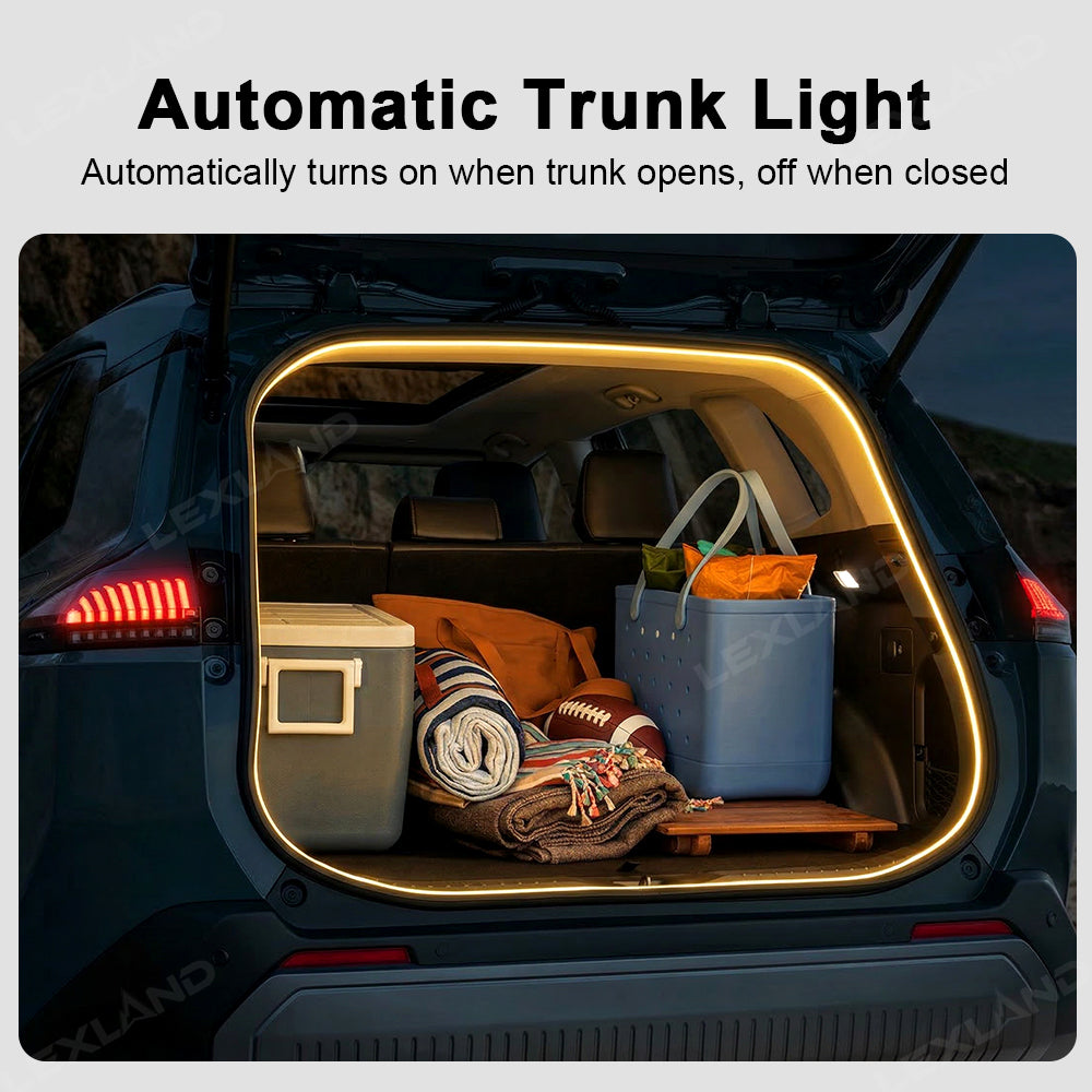 RAV4 Rear Trunk Ambient Lighting Kit LED Trunk Cargo Light Strip Interior Decoration Lights