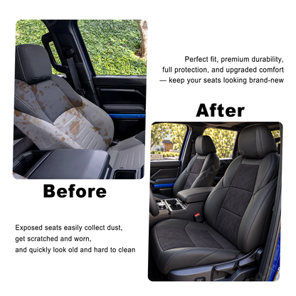 Tacoma/4Runner Seat Covers Suede & Nappa Leather Interior Seat Upholstery Upgrade for Toyota