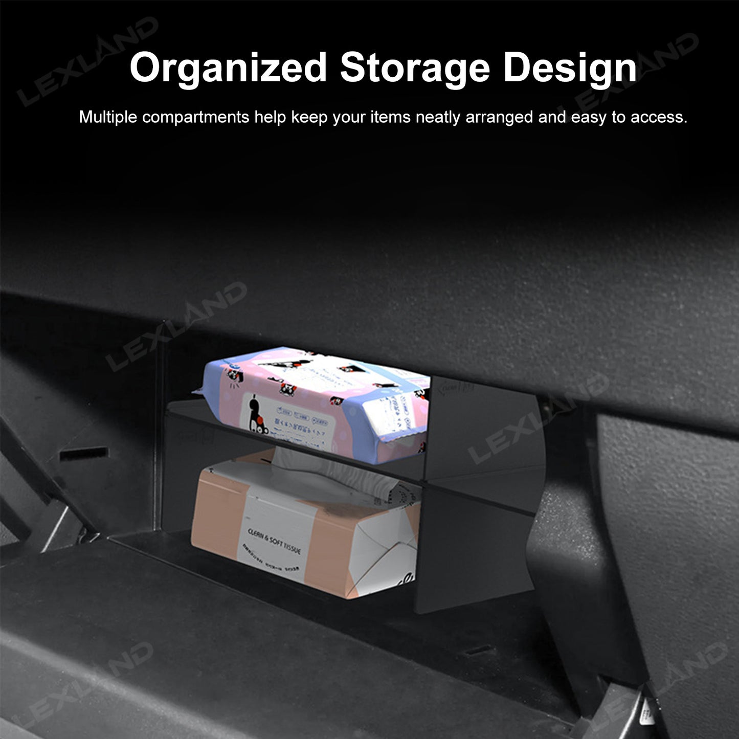 Tundra Glove Box Organizer Insert ABS Storage Divider Interior Accessories for Toyota