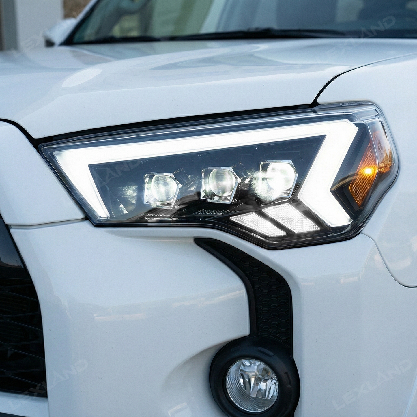 4Runner LED Headlights Front Head Lamps Assembly with Sequential Turn Signal for Toyota