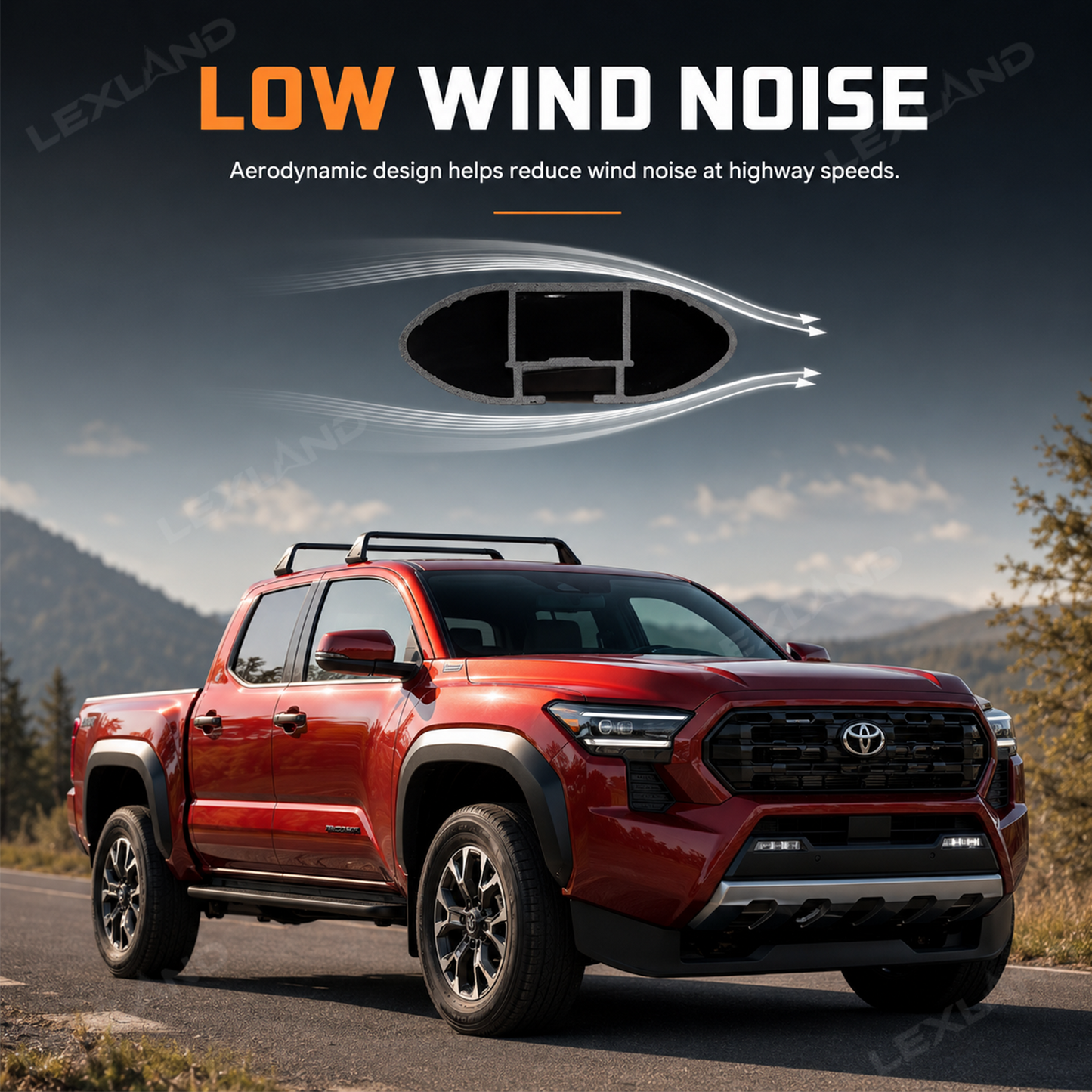 Tacoma Roof Rack Crossbar Aluminum Cargo Rack Luggage Carrier Cross Bars 1.0 for Toyota