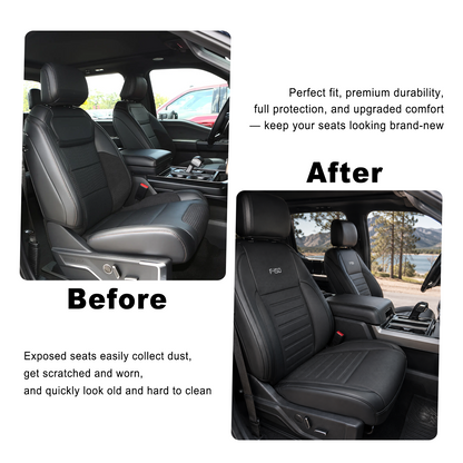 F150 Seat Covers NAPPA Leather Interior Seat Protector with F-150 Style for Ford
