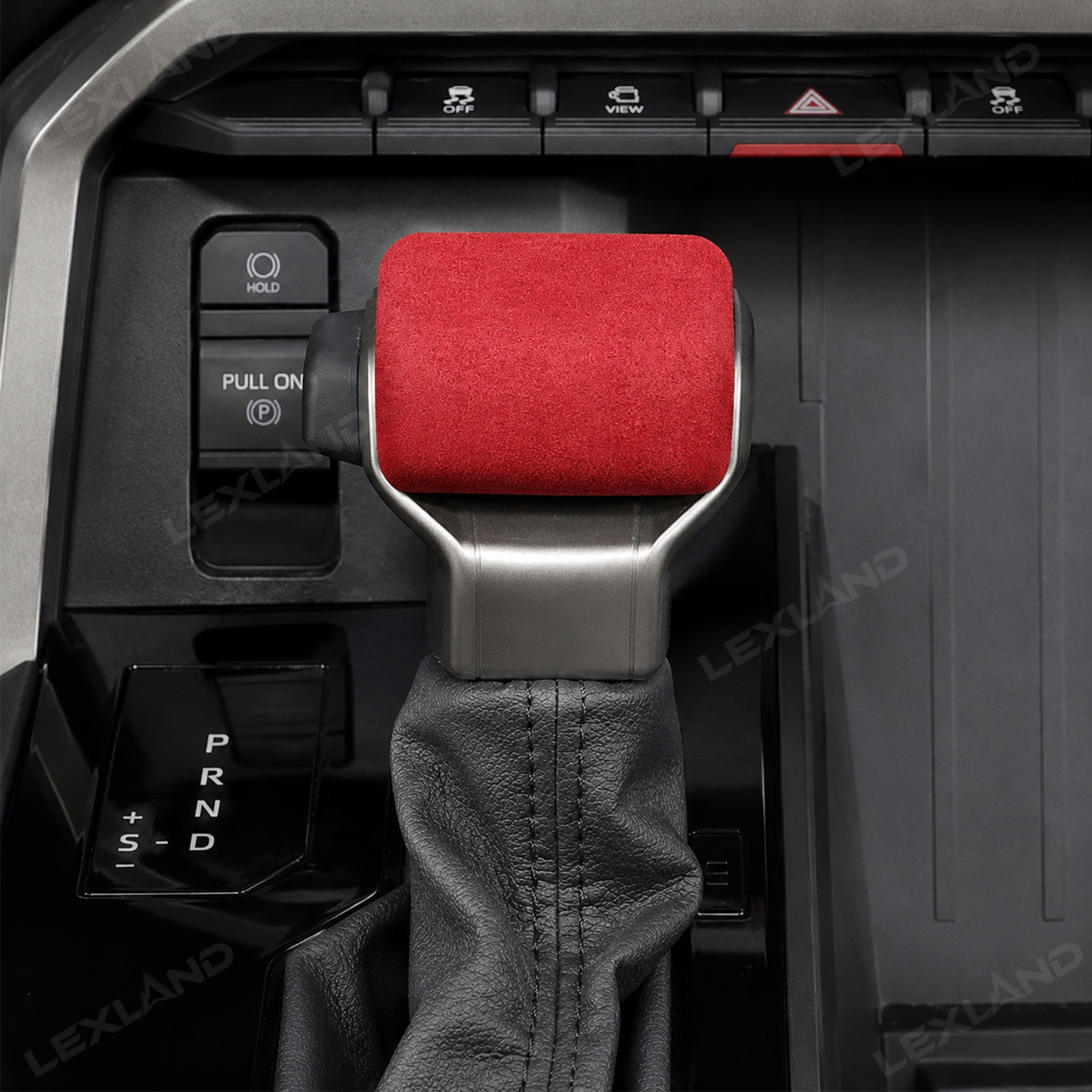 Tacoma Gear Shift Knob Cover Suede Shifter Gear Hand Brake Decorative & Protective Trim for Toyota