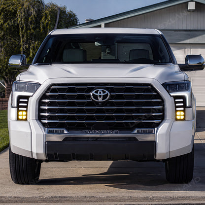 Tundra LED Daytime Running Lights Dual-Color DRL Sequential Turn Signal Lighting Upgrade for Toyota