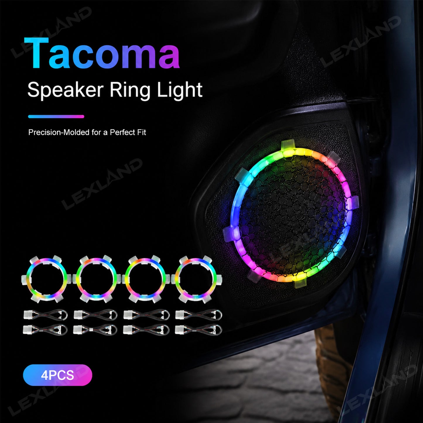 Tacoma RGB Ambient Lighting Kit Dynamic Interior LED Light Strips App Control & Music Sync