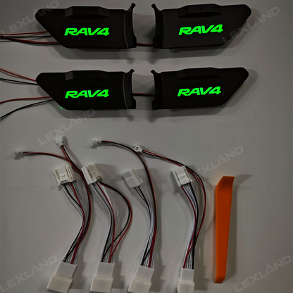 RAV4 Door Handle Bowl Lights Multi-color Interior Ambient Lighting Upgrade Kit 4PCS for Toyota