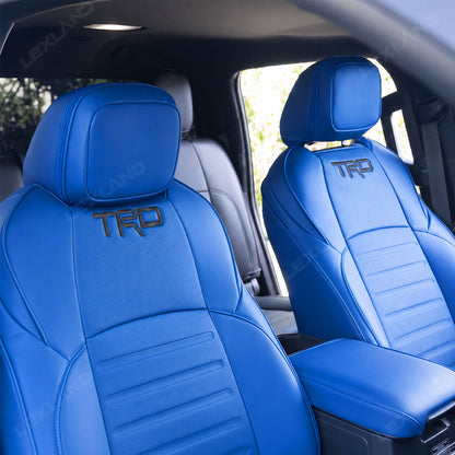 Tacoma /4Runner Seat Covers Blue Embossed Seat Protector with TRD Letter Style Premium Interior Protection