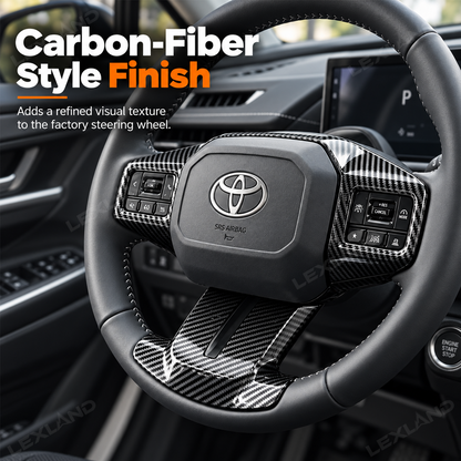 RAV4 Steering Wheel Cover ABS Carbon Fiber Style Interior Upgrade for Toyota