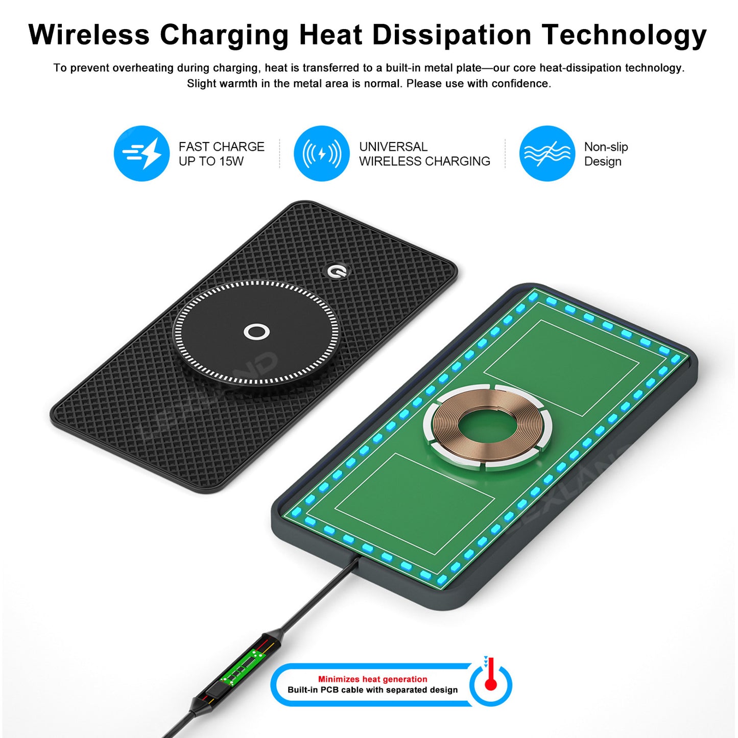4Runner/Tacoma Magnetic Wireless Charger with Ambient Light 15W Phone Charging Pad 2.0