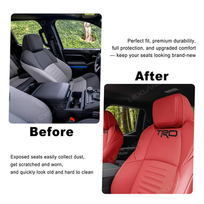 Tacoma /4Runner Seat Covers Full Coverage Embossed Seat Protector with TRD Style