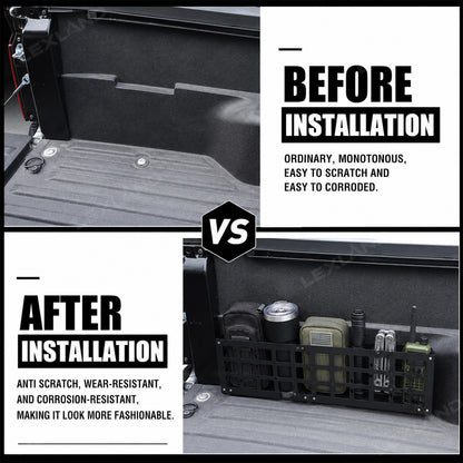 Tacoma Truck Bed Side Storage Basket Molle Panel Bedside Organizer for Toyota