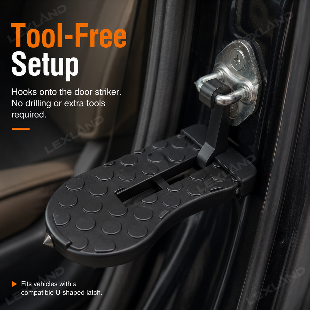 Tacoma/4Runner/Tundra Foldable Door Step With Emergency Hammer Function for Toyota