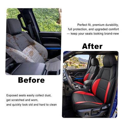 Tacoma /4Runner Seat Covers Carbon Fiber Style Seat Protector Interior Trim Upgrade for Toyota