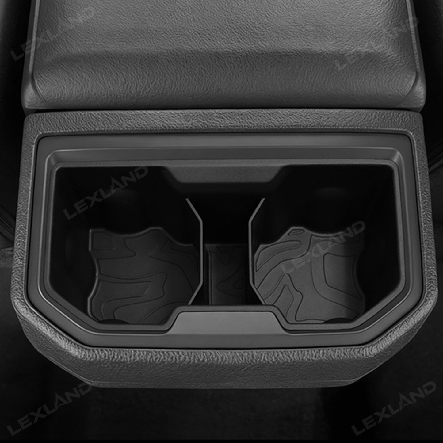 Tacoma Cup Holder Inserts Center Console & Rear Armrest Drink Holder Organizer 2PCS for Toyota