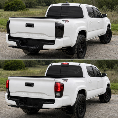 Tacoma Smoked Tail Light Covers & Third Brake Light Cover Rear Lamp Protector for Toyota