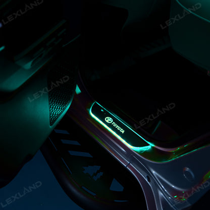 4Runner/Tacoma Illuminated Door Sill Plates RGB LED Door Sill Protectors Trim Covers for Toyota